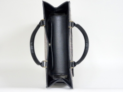 745B 大型天フタ・サイドポケット付き手提げバッグ（色革付属使用）（底鋲付き）