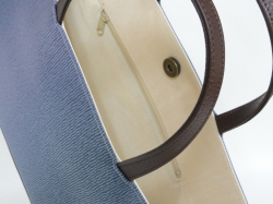 790BH 紙袋型ヨコ長手提げマグホック付き（色手・マチ・底色革付属使用）（底鋲付き）B