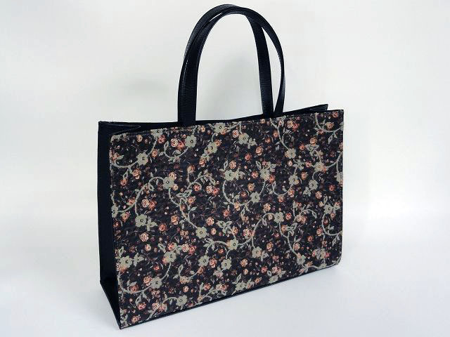 790BH 紙袋型ヨコ長手提げマグホック付き（色手・マチ・底色革付属使用）（底鋲付き）B